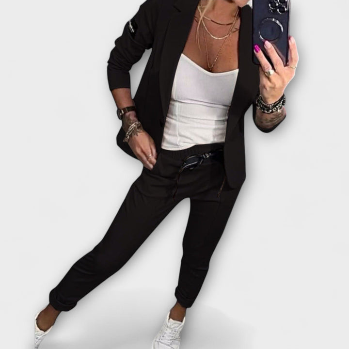 Malou - Coordinated Set of Top, Jacket and Trousers