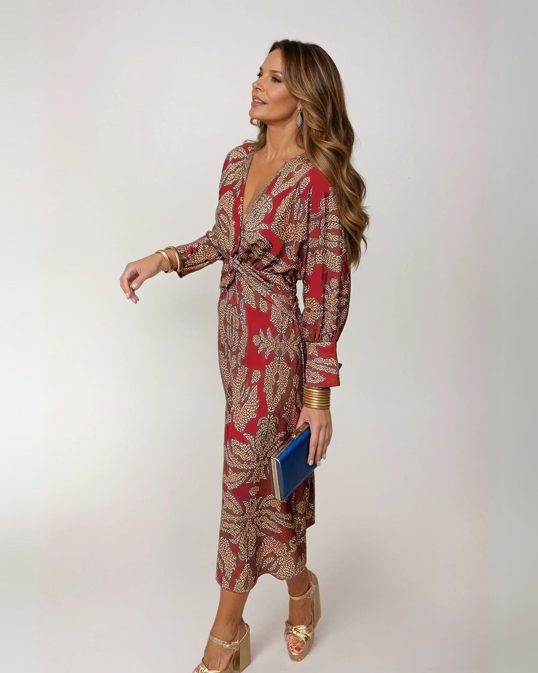 Elegant Midi Evening Dress for Sophisticated Style