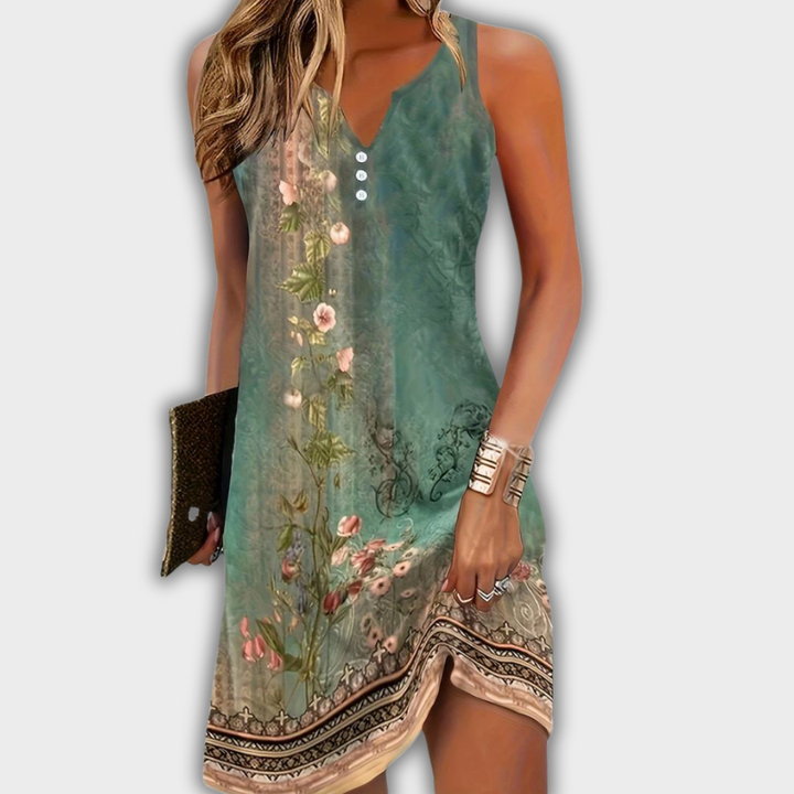 Dila - Sleeveless Women’s Comfortable Mini Dress