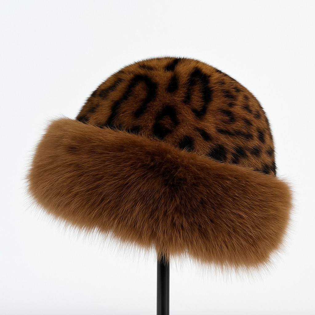 Amarah | Leopard Print Faux Fur Hat