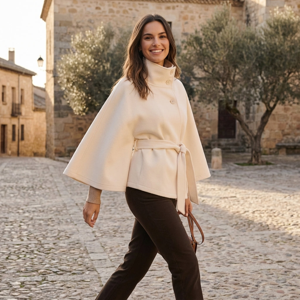 Charlotte | Cape Coat for Women in Wool Blend