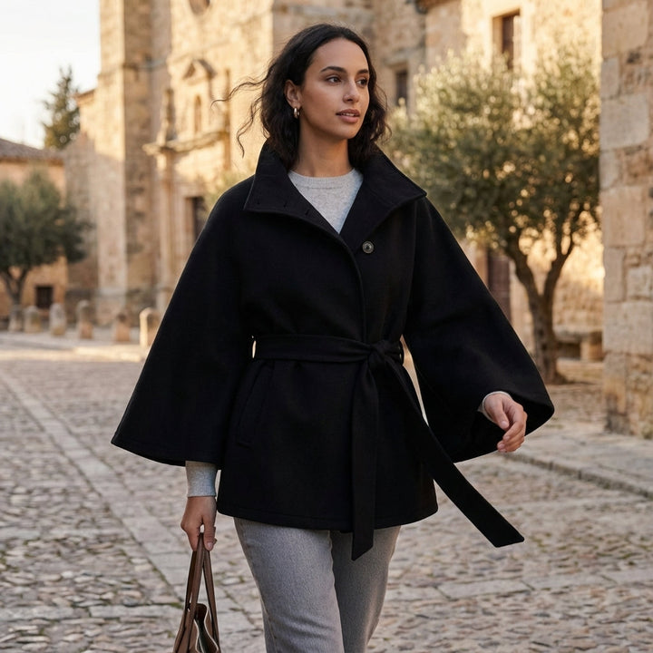 Charlotte | Cape Coat for Women in Wool Blend