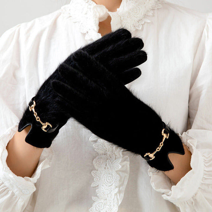 Siberian Aurora | Faux Fur Gloves