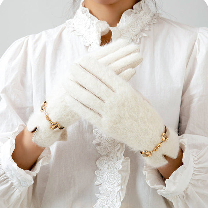 Siberian Aurora | Faux Fur Gloves