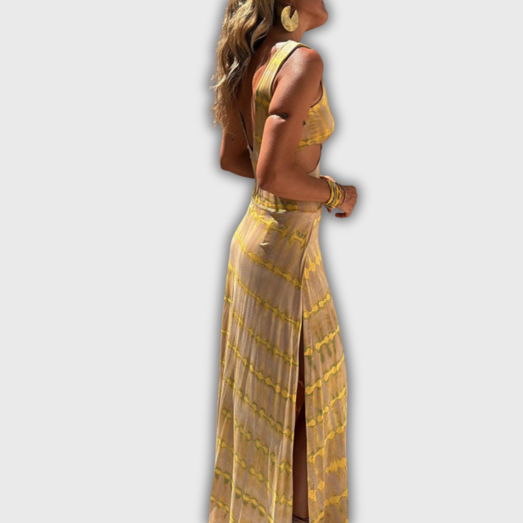 Bianca – Dress with Deep Neckline and Cut-Outs