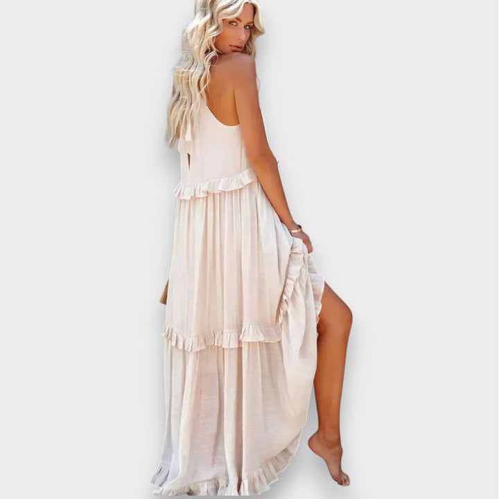 Alina | Sleeveless Dress with Ruffle Detail