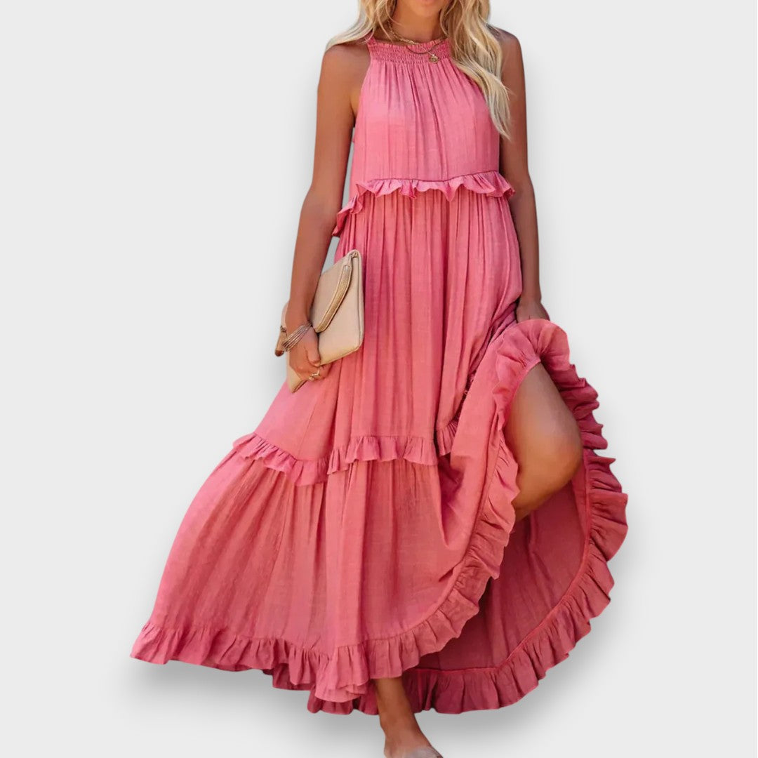 Alina | Sleeveless Dress with Ruffle Detail