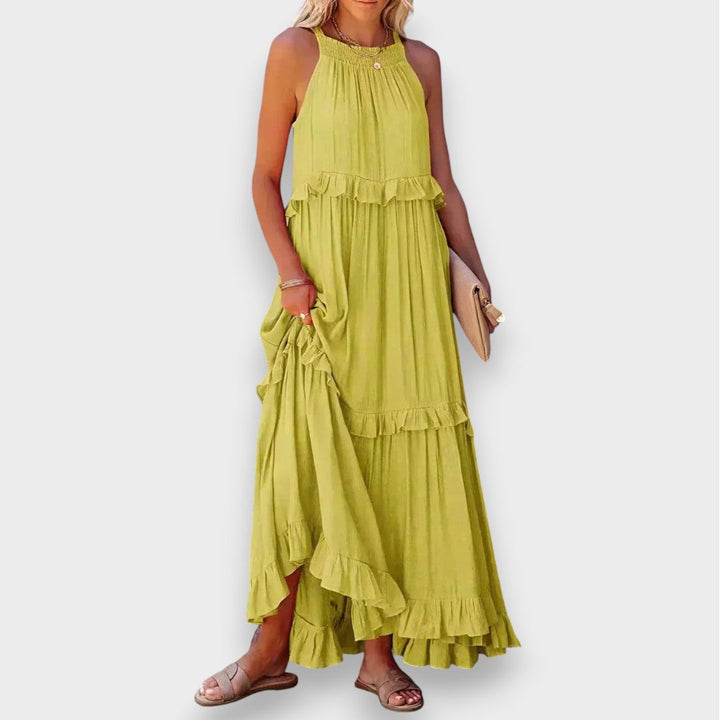 Alina | Sleeveless Dress with Ruffle Detail