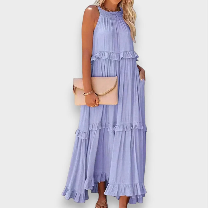 Alina | Sleeveless Dress with Ruffle Detail