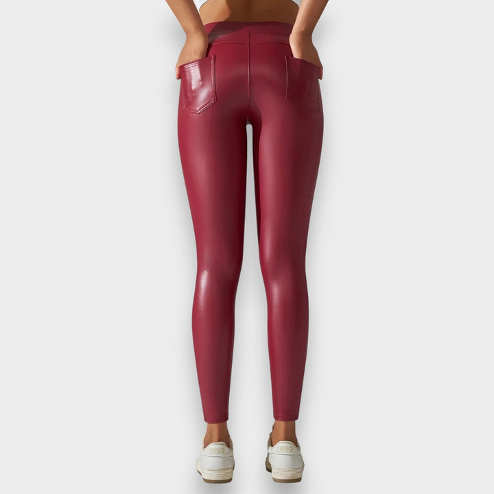 Alice | Faux Leather Shaping Tights